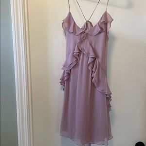 Elegant Lilac Ruffled Dress Size Small NWT